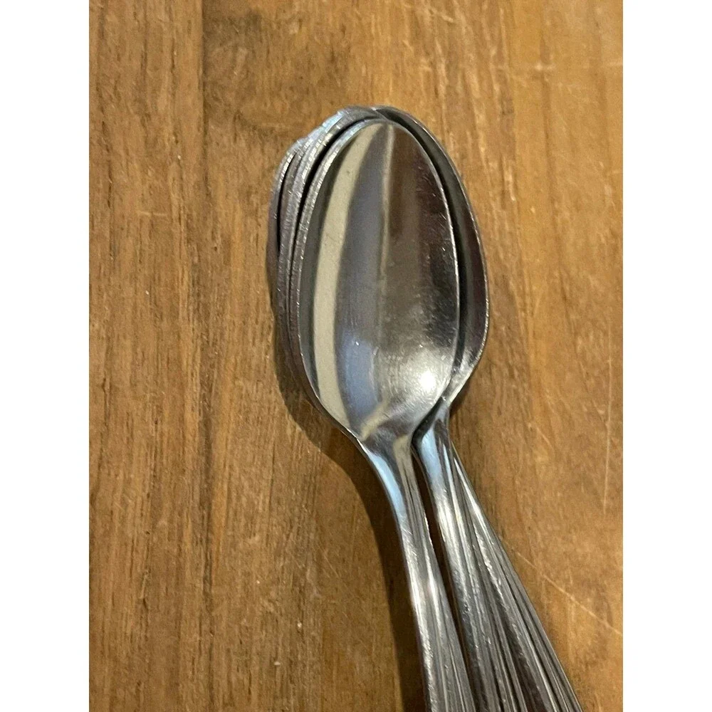 6 Capri Long Iced Tea Spoons Stainless Steel